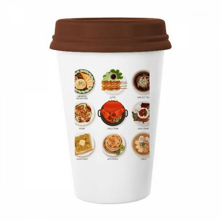Traditional Singapore Tasty Dishes Mug Coffee Drinking Glass Pottery Cerac Cup Lid
Traditional Singapore Tasty Dishes Mug Coffee Drinking Glass Pottery Cerac Cup Lid