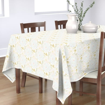 Cotton Sateen Tablecloth 70 x 120 - Blush Dream Pink Blue Yellow Paisley Medallion Holiday Print Custom Table Linens by Spoonflower
Cotton Sateen Tablecloth 70 x 120 - Blush Dream Pink Blue Yellow Paisley Medallion Holiday Print Custom Table Linens by Spoonflower