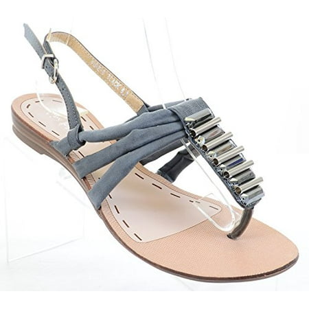 Metal Summer Gladiator Thong Slip On Flip-flop Flat Sandals (Khaki 8.5 B(M) US)