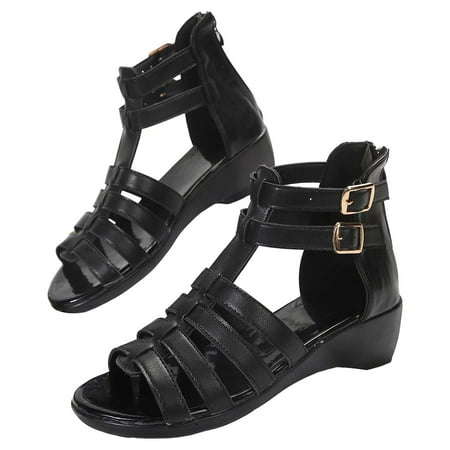 LIANGP Women s Sandals Casual Side Hollow Belt Buckle Flat Bottom Roman Shoes Women S Summer Sandals Fashion Women s Sandals Shoes Black Size 8.5
LIANGP Women s Sandals Casual Side Hollow Belt Buckle Flat Bottom Roman Shoes Women S Summer Sandals Fashion Women s Sandals Shoes Black Size 8.5