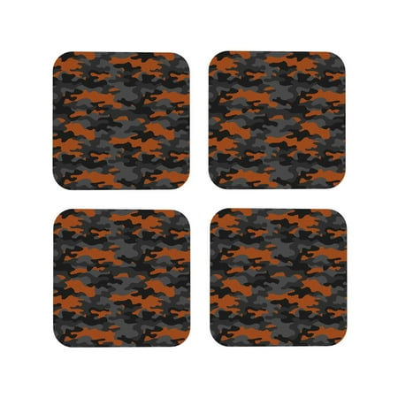 Drink Coasters Set of 4 Orange Grey Camouflage Leather Coasters for Coffee Table Protector Heat Resistant Cute Coasters for Home Decor Housewarming Gifts Bar Kitchen 4 Inch Square
Drink Coasters Set of 4 Orange Grey Camouflage Leather Coasters for Coffee Table Protector Heat Resistant Cute Coasters for Home Decor Housewarming Gifts Bar Kitchen 4 Inch Square