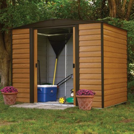 Arrow Dallas 10 Ft. W x 8 Ft. D Vinyl Coated Steel Storage Shed ... Arrow Dallas Euro 8 Ft. W x 6 Ft. D Steel Storage Shed - Walmart.com