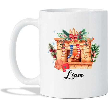 Custom Fireplace Coffee Cup Gifts - Personalized Christmas Fireplace Ceramic Mugs with Name - Customized Xmas Cups Gifts for Xmas Holiday - Fireplace Tea Cup - 11oz or 15oz
Custom Fireplace Coffee Cup Gifts - Personalized Christmas Fireplace Ceramic Mugs with Name - Customized Xmas Cups Gifts for Xmas Holiday - Fireplace Tea Cup - 11oz or 15oz