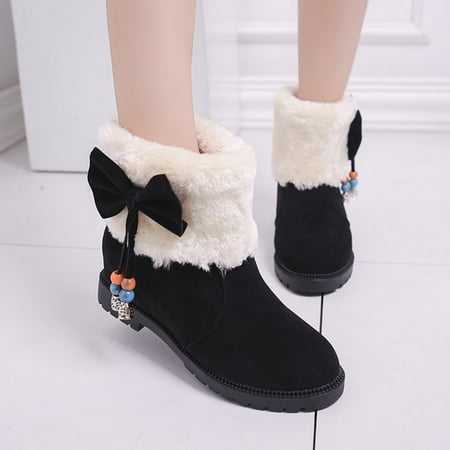 TALKVE Fashion Winter Women Snow Boots Flat Bottom Round Toe Non Slip Plush Warm And Comfortable Solid Color Bow
TALKVE Fashion Winter Women Snow Boots Flat Bottom Round Toe Non Slip Plush Warm And Comfortable Solid Color Bow