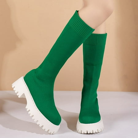 Knitted Sports Short Boots Autumn/Winter New Candy Color Women s Boots Thick Sole Large One Step Sock Boots
Knitted Sports Short Boots Autumn/Winter New Candy Color Women s Boots Thick Sole Large One Step Sock Boots