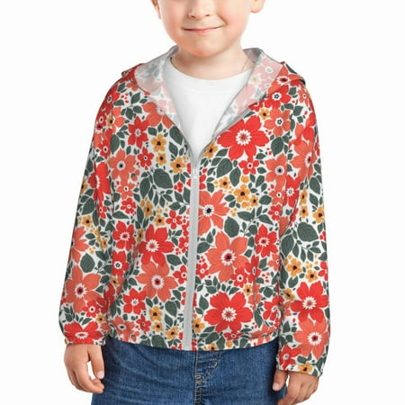 Goofa Small Coral Red Flowers Printed Kids Zip-Up Hoodie Girls Boys UPF50+ Sun Protection Jacket Hooded Cooling Shirt-4 Years
Goofa Small Coral Red Flowers Printed Kids Zip-Up Hoodie Girls Boys UPF50+ Sun Protection Jacket Hooded Cooling Shirt-4 Years
