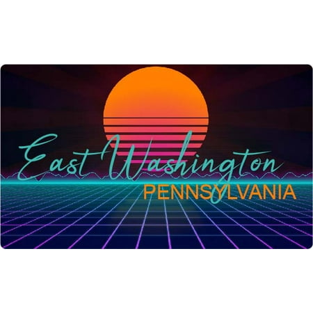 East Washington Pennsylvania 4 X 2.25-Inch Fridge Magnet Retro Neon Design