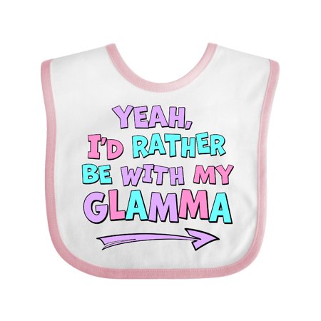 Inktastic Yeah I d Rather be with My Glamma in Pink Blue and Purple Gift Baby Boy or Baby Girl Bib 
Inktastic Yeah I d Rather be with My Glamma in Pink Blue and Purple Gift Baby Boy or Baby Girl Bib