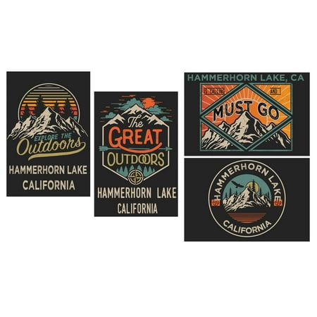 Hammerhorn Lake California Souvenir 2x3 Inch Fridge Magnet The Great Outdoors Design 4-Pack