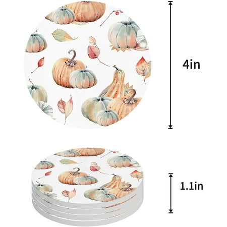ZHANZZK Watercolor Farm Pumpkin Maple Leaves Set of 6 Round Coaster for Drinks Absorbent Ceramic Stone Coasters Cup Mat with Cork Base for Home Kitchen Room Coffee Table Bar Decor
ZHANZZK Watercolor Farm Pumpkin Maple Leaves Set of 6 Round Coaster for Drinks Absorbent Ceramic Stone Coasters Cup Mat with Cork Base for Home Kitchen Room Coffee Table Bar Decor