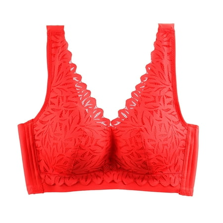 

Darzheoy Wire-Free Bra for Women Bra Wire Free Underwear OnePiece Bra Everyday Bras Lace Underwear Bras 36/80C