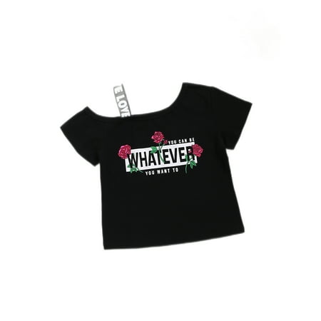 Baby Girl Clothes Short Sleeve One Shoulder Letter Print Tops 12-24 Months Black
Baby Girl Clothes Short Sleeve One Shoulder Letter Print Tops 12-24 Months Black