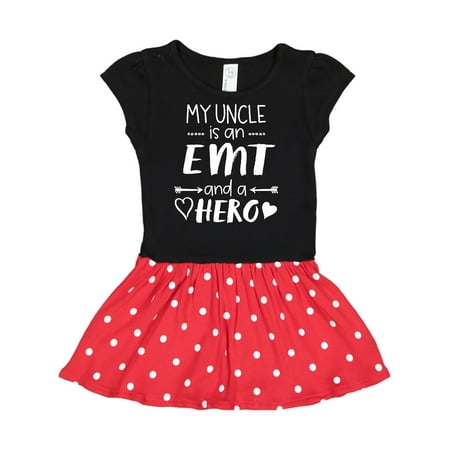 Inktastic My Uncle is an EMT and a Hero Gift Toddler Girl Dress