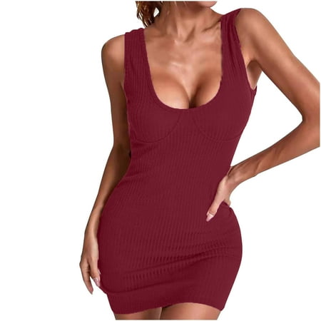 Dresses for Women Womens Dresses Fashion Women Casual Plain Slim Elegant Square Collar Strapless Sleeveless Long Dress on Clearance Summer Dresses Womens Tops Dressy Casual Red L
Dresses for Women Womens Dresses Fashion Women Casual Plain Slim Elegant Square Collar Strapless Sleeveless Long Dress on Clearance Summer Dresses Womens Tops Dressy Casual Red L