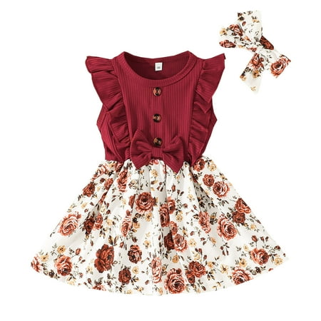 EUMODR 6Months Baby Girl Clothes Summer Frocks for Girls Toddler Girls Sleeveless Ribbed Bowknot Dresses Kids Ruffles Floral Printed Princess Dress Headbands Set
EUMODR 6Months Baby Girl Clothes Summer Frocks for Girls Toddler Girls Sleeveless Ribbed Bowknot Dresses Kids Ruffles Floral Printed Princess Dress Headbands Set