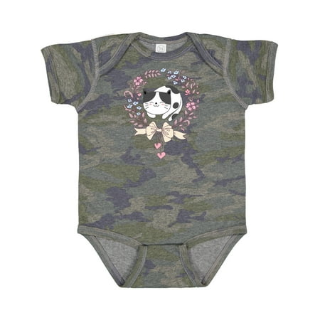 Inktastic Cat Lover Gifts Flowered Wreath Gift Baby Girl Bodysuit