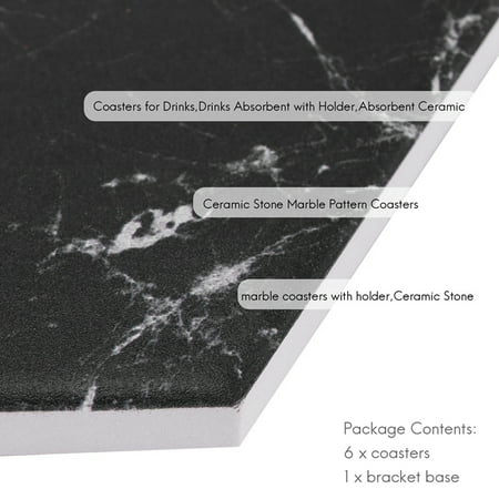 Coasters for Drinks with Gold Holder Absorbent Ceramic Coasters with Marble Design Coaster Set Table Top Protection
Coasters for Drinks with Gold Holder Absorbent Ceramic Coasters with Marble Design Coaster Set Table Top Protection