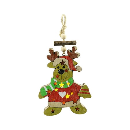 Veki Glowing Christmas Ornaments Tree Deer Decorative Pendant Wooden Santa Decoration Hangs Christmas for Front Door
Veki Glowing Christmas Ornaments Tree Deer Decorative Pendant Wooden Santa Decoration Hangs Christmas for Front Door