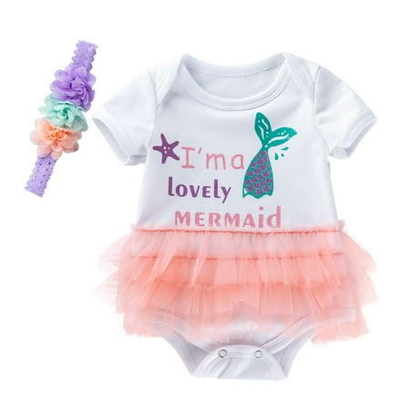 YWDJ 2022 Baby Clothes 0-24Month Toddler Kids Girls Lace Mermaid Bow Pattern Fashion Romper Flower Jumpsuit Suit White 3-6 Month 
YWDJ 2022 Baby Clothes 0-24Month Toddler Kids Girls Lace Mermaid Bow Pattern Fashion Romper Flower Jumpsuit Suit White 3-6 Month