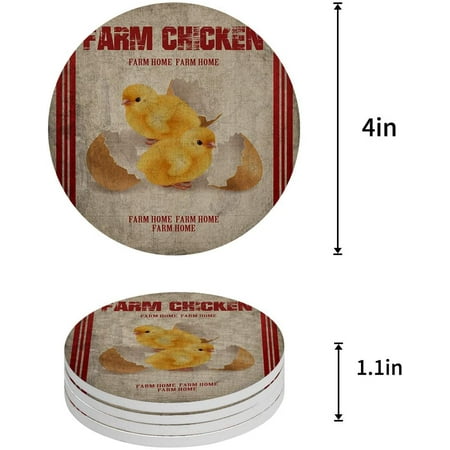 KXMDXA Farm Chick Striped Retro Set of 8 Round Coaster for Drinks Absorbent Ceramic Stone Coasters Cup Mat with Cork Base for Home Kitchen Room Coffee Table Bar Decor
KXMDXA Farm Chick Striped Retro Set of 8 Round Coaster for Drinks Absorbent Ceramic Stone Coasters Cup Mat with Cork Base for Home Kitchen Room Coffee Table Bar Decor