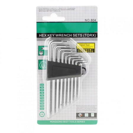 Mgaxyff Star L-shape Wrench L-shape Hex Wrench 9pcs Small Security Star Hex Universal L-shape Wrench Set Hand Tools
Mgaxyff Star L-shape Wrench L-shape Hex Wrench 9pcs Small Security Star Hex Universal L-shape Wrench Set Hand Tools