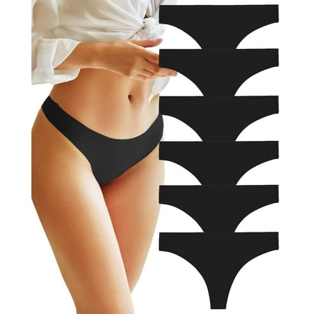 FINETOO 6 Pack Thongs for Women Seamless Breathable Low Rise Panties Invisible Hipster Underwear No Show XL
FINETOO 6 Pack Thongs for Women Seamless Breathable Low Rise Panties Invisible Hipster Underwear No Show XL