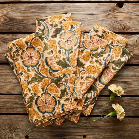 Kalamkaari Floral Napkin Set