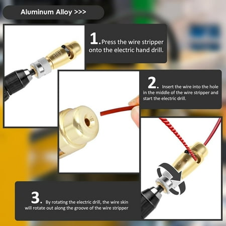 Efficient and Professional Electrician Tool Set for Drill Wire Stripping Twisting and Adjusting 2.5/4/6 Square Wire Nuts. Versatile Wire Stripper Tool for Drill ensuring a job well do
Efficient and Professional Electrician Tool Set for Drill Wire Stripping Twisting and Adjusting 2.5/4/6 Square Wire Nuts. Versatile Wire Stripper Tool for Drill ensuring a job well do