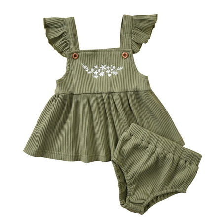 Fesfesfes Newborn Infant Baby Girls Ribbed Sleeveless Embroidery Tops Shorts Outfits Set
Fesfesfes Newborn Infant Baby Girls Ribbed Sleeveless Embroidery Tops Shorts Outfits Set