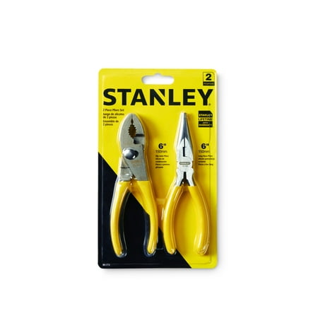 STANLEY 2 pc. Drop Forged Steel Pliers Set 6 L Yellow