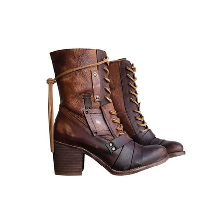 Zodanni Ladies Fashion Mid-Calf Boot Work Non-slip Heeled Casual Lace Up Block Heel Boots Khaki 7.5
Zodanni Ladies Fashion Mid-Calf Boot Work Non-slip Heeled Casual Lace Up Block Heel Boots Khaki 7.5