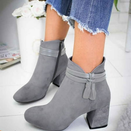 ERTUTUYI Women s Fashion Casual Roman Short Ankle Boots Heels Leather Shoes Grey 37
ERTUTUYI Women s Fashion Casual Roman Short Ankle Boots Heels Leather Shoes Grey 37