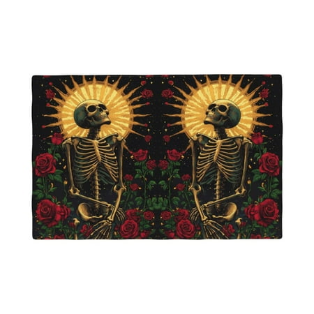 Placemats Set of 6 Gothic Skeleton with Roses Place mats for Dining Table Indoor/Outdoor Cute Heat Resistant Washable Table Mats(18 x 12 )
Placemats Set of 6 Gothic Skeleton with Roses Place mats for Dining Table Indoor/Outdoor Cute Heat Resistant Washable Table Mats(18 x 12 )