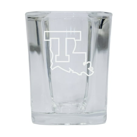 Louisiana Tech Bulldogs 2 Ounce Square Shot Glass laser etched logo Design