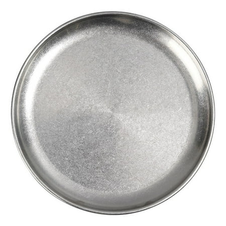 Outdoor Camping BBQ Plate Stainless Steel Round Plate Double-Walled Plate Fruit 30cm