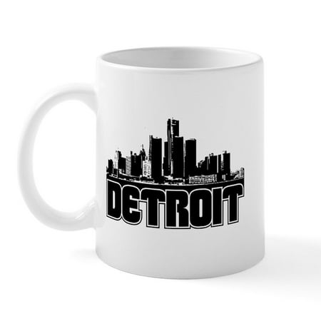 CafePress - Detroit Skyline Mug - 11 oz Ceramic Mug - Novelty Coffee Tea Cup