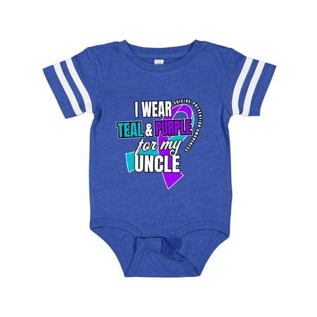 Inktastic Suicide Prevention I Wear Teal and Purple for My Uncle Gift Baby Boy or Baby Girl Bodysuit
Inktastic Suicide Prevention I Wear Teal and Purple for My Uncle Gift Baby Boy or Baby Girl Bodysuit