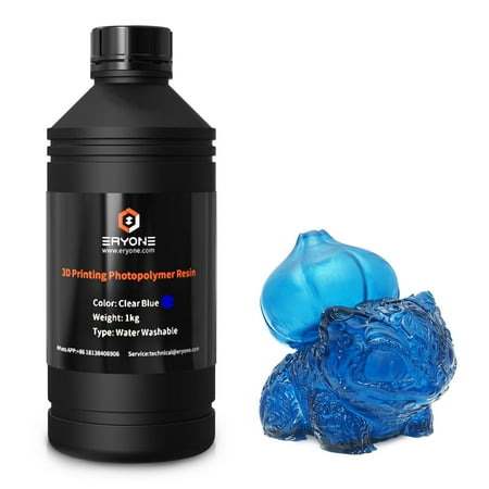 Eryone Water Washable 405nm UV Photopolymer Resin For LCD/DLP 3D Printing Clear Blue 1KG
Eryone Water Washable 405nm UV Photopolymer Resin For LCD/DLP 3D Printing Clear Blue 1KG