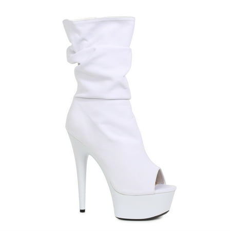 609-Scrunch 6 Microfiber Slouch Ankle Platform Boot
