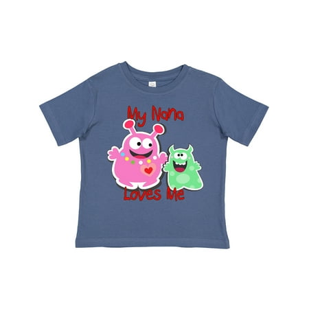 Inktastic My Nana Loves Me Monster Gift Toddler Boy or Toddler Girl T-Shirt
