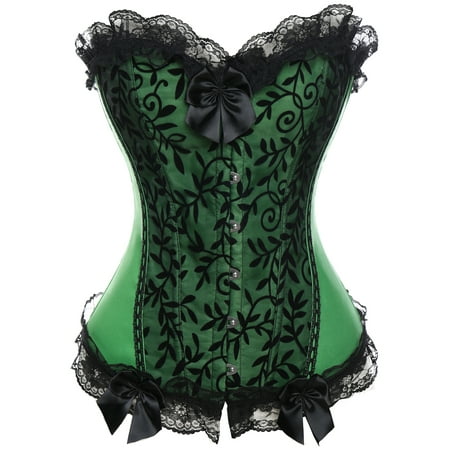 VASLANDA Women s Lace Up Boned Sexy Plus Size Overbust Corset Bustier Top with G-String
VASLANDA Women s Lace Up Boned Sexy Plus Size Overbust Corset Bustier Top with G-String