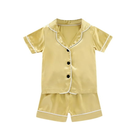 IROINNID Toddler Girl s 2PCS Sleepwear Set Solid Single-Breasted Short Sleeve Pajamas Shorts
IROINNID Toddler Girl s 2PCS Sleepwear Set Solid Single-Breasted Short Sleeve Pajamas Shorts