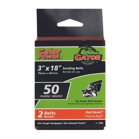 Ali 3169 Gator 3 By 18 Inch Professional Aluminum Oxide Sanding Belt 50 Grit Coarse 2 Pack
Ali 3169 Gator 3 By 18 Inch Professional Aluminum Oxide Sanding Belt 50 Grit Coarse 2 Pack