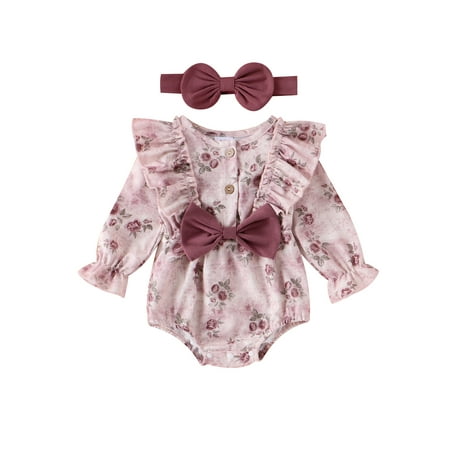 Newborn Infant Baby Girl Clothes Rompers Long Sleeve Crew Neck Flower Print Ruffle Jumpsuits Infant Baby Clothes Girl
Newborn Infant Baby Girl Clothes Rompers Long Sleeve Crew Neck Flower Print Ruffle Jumpsuits Infant Baby Clothes Girl