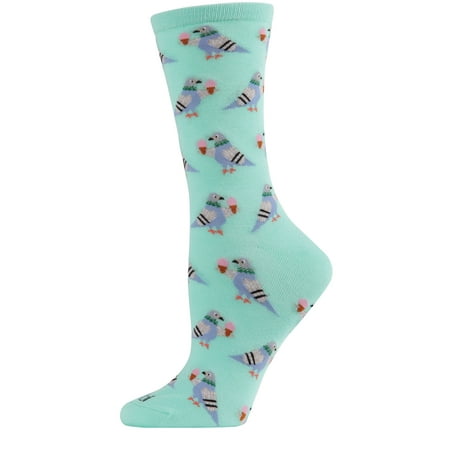 MeMoi Feed the NYC Pigeons Bamboo Blend Crew Socks - Womens - Female