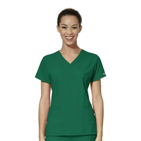 WonderWink W123 6455-Women s Mock Wrap Scrub Top
