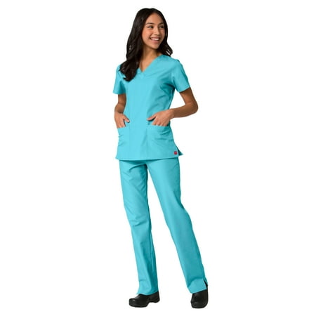 Maevn Red Panda Women s V-Neck Two Pocket Solid Top &Half Elastic Pant Scrub Set
Maevn Red Panda Women s V-Neck Two Pocket Solid Top &Half Elastic Pant Scrub Set