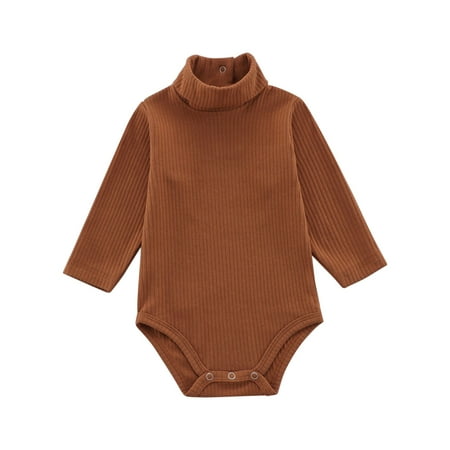 ZCFZJW Winter Newborn Baby Boy Girl Clothes Cute Ribbed Turtlneck Jumpsuit Rompers Unisex Infant Solid Cotton Button Long Sleeve Sweater Tops(Brown 6-9 Months)
ZCFZJW Winter Newborn Baby Boy Girl Clothes Cute Ribbed Turtlneck Jumpsuit Rompers Unisex Infant Solid Cotton Button Long Sleeve Sweater Tops(Brown 6-9 Months)