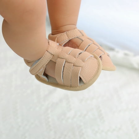 Toddler Sandals Toddler Shoes Non-Slip Flat Walking Soft Rubber Baby Sole Shoes Baby Girls Sandals