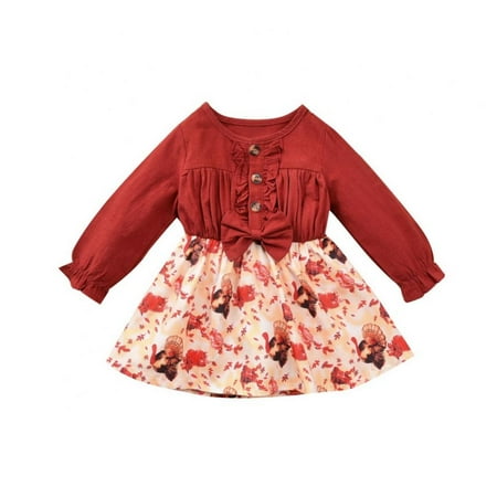Leonard Baby Toddler Thanksgiving Outfits for Girls Turkey Thanksgiving Dress High Waist Bow Flared Dress Holiday Tutu Dress 6 Months- 4years Old
Leonard Baby Toddler Thanksgiving Outfits for Girls Turkey Thanksgiving Dress High Waist Bow Flared Dress Holiday Tutu Dress 6 Months- 4years Old